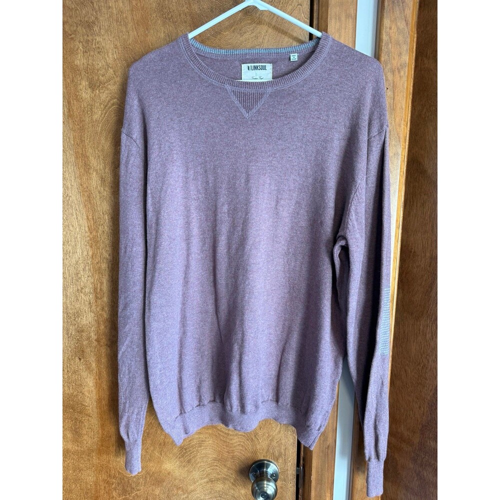 Men’s Linksoul Cashmere Cotton Sweater Sz. Large Heather Maroon